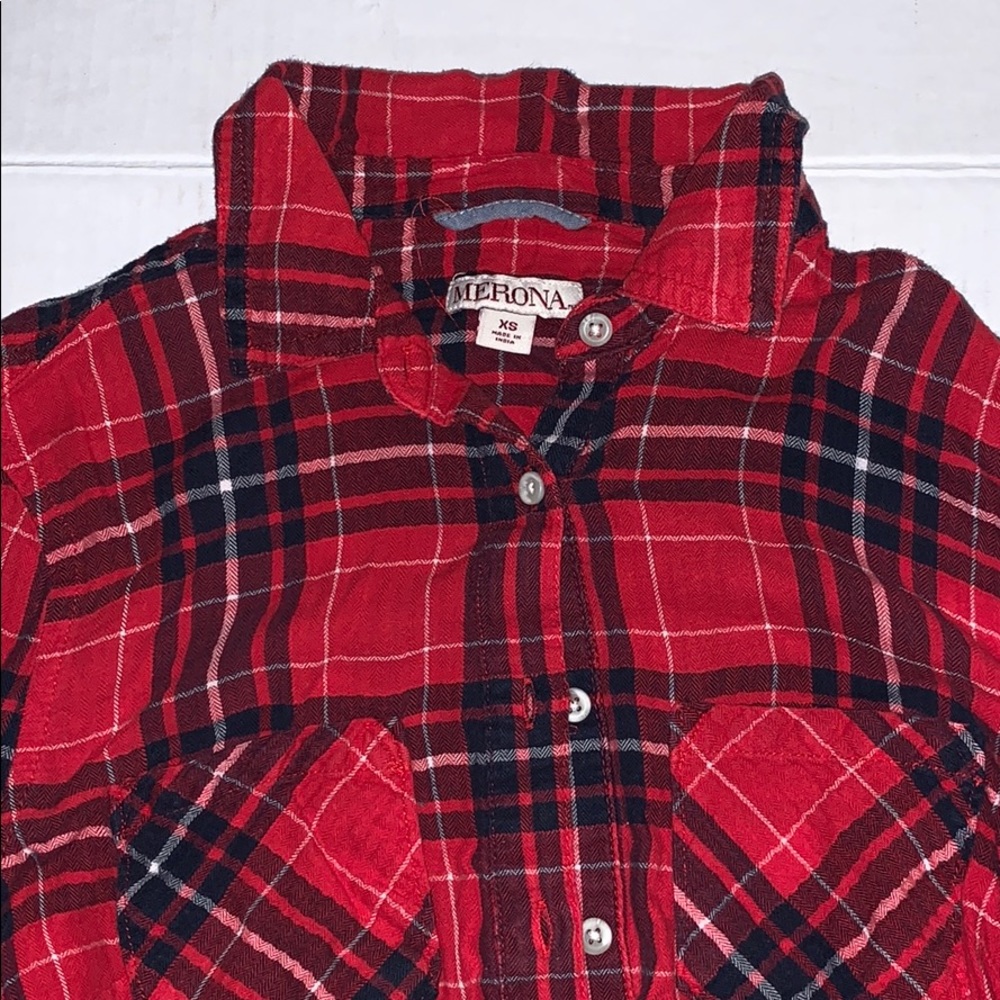 XS striped button up